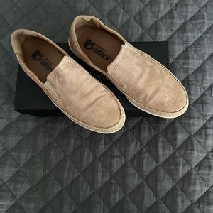 Umberto Raffini Leather Gold Loafers